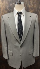 Burberry 90 s Vintage Made in USA Finely Textured Wool Jacket in Gray Size 42 R