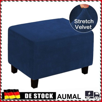 Elastisch Fußbank Ottoman Sitzhocker Husse Quadratisch Hockerbezug für Fußhocker