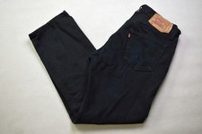 Levis Jeans Trousers Vintage 90s Pant 501 Denim Pantalones Black Black W 34 L 30