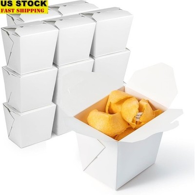 Disposable Paper Food Containers 16oz Ideal Meal Prep Catering Takeout New