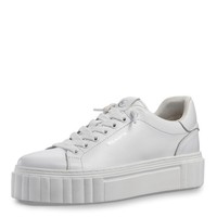Tamaris Damen Sneaker EU 38 Weiß, Bequem, Sport Schuhe, Freizeitschuh