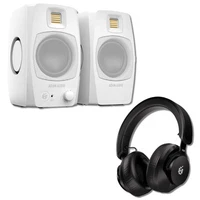 ADAM Audio D3V 3.5" White Powered Studio Monitor Pair with H200 Headphones
