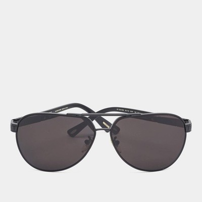Chopard Matte Black Polarized SCH B28 Aviator Sunglasses