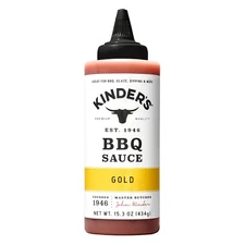 Kinder's Gold BBQ Sauce Premium Quality Handcrafted Gluten Free No HFCS 15.3 Oz