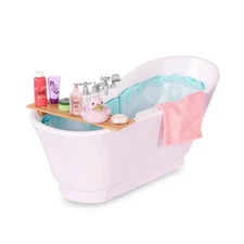 Our Generation Bubbly Bathtime Bathtub Dollhouse Accessory Toy Set Playset 18''