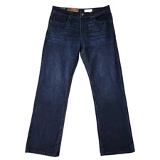 Axel Men's Slim Boot Cut Stretch Comfort Button & Zip Closure Denim Jeans