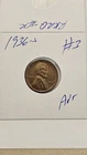 wheat penny 1936S LINCOLN CENT 1936-S HIGH GRADE AU+ LOT #3