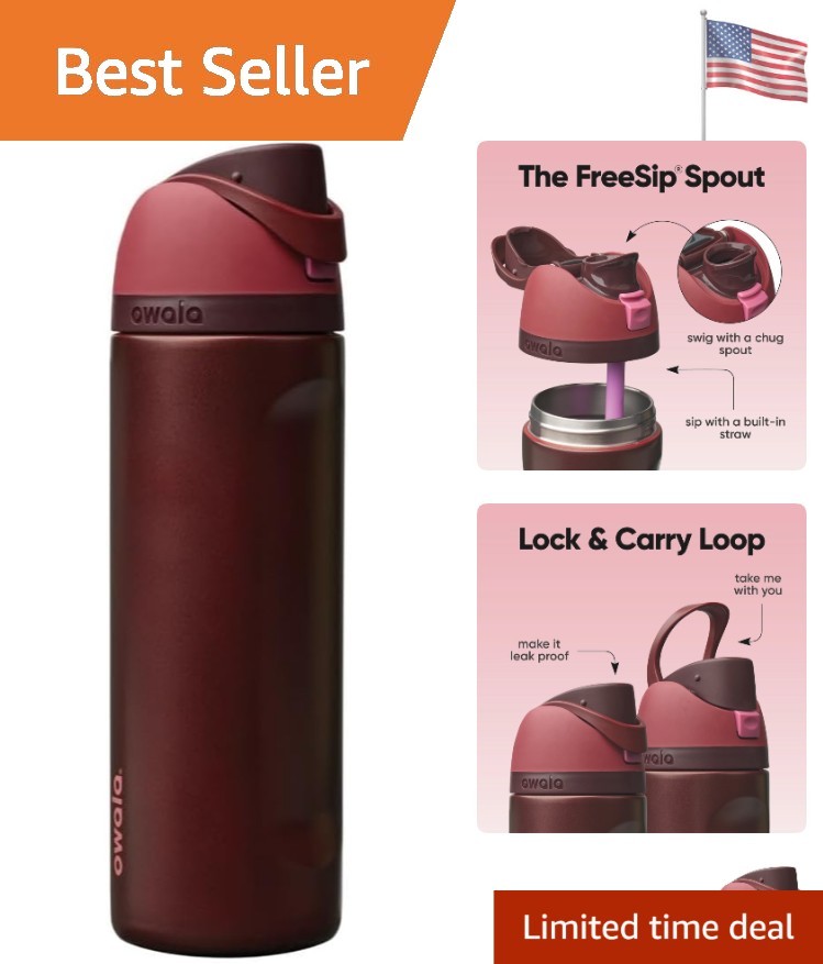 Owala FreeSip Insulated Stainless Steel Water Bottle 24 Ounc