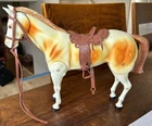 Vintage Lone Ranger Tonto Horse SCOUT w/Saddle Bridle Reins Figure Gabriel 1973