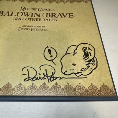 SIGNED AND SKETCHED Baldwin the Brave Hardcover David Peterson