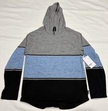 Univibe Boy  s Pullover Hoodie Shirt Gray Blue Black Size Large Youth