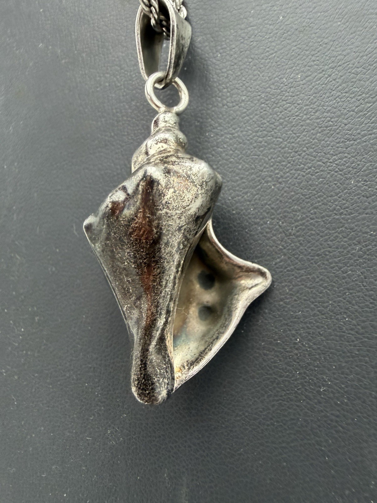 Authentic Sterling Silver .925 Seashell Necklace … - image 3