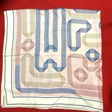 Hermes Cashmere silk Carrejean 140 ribbon pattern pink