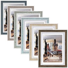 4x6 Picture Frame Set of 6, Rustic Farmhouse Photo Frame, Display 3.5x5 with ...