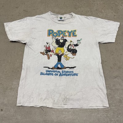 Vintage Universal Studios Islands Of Adventure T-Shirt Size Large 1999 Popeyes