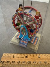 SCHYLLING TIN LITHO ARTICULATING FERRIS WHEEL CARNIVAL RIDE TOY NIB VINTAGE