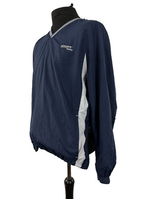 Mohawk Home Windbreaker Jacke Herren Große L 42 in Navy Weiß Polyester Pullover