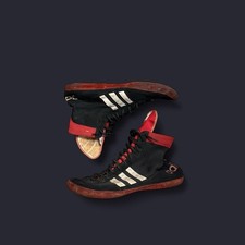 Black And Red Adidas Combat Speed 1 Vintage 90s Sz 11 Wrestling Shoes Rare