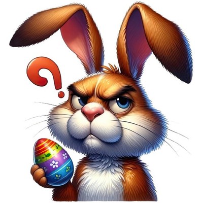 3x grouchy Easter bunny car sticker decal set 9x9 cm 3 motifs Easter