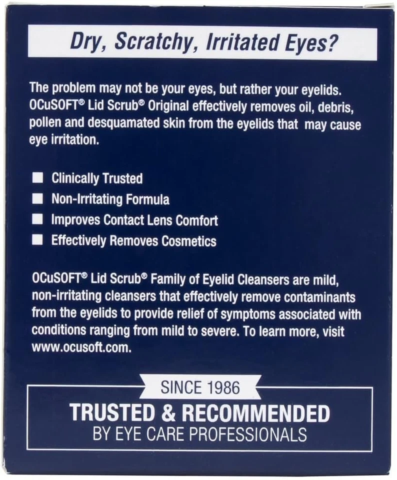 Lid Scrub : Gentle, Doctor-Recommended Eyelid Cleanser with 35 Pre-Moistened ... - Image 4 of 4