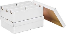 2 Pack High Capacity 3 Row Trading Card Storage Box 6-Cell Organizer Holds 3200