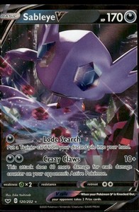 Sableye V 120/202 Ultra Rare Holo NM Pokemon SWSH01: Sword & Shield Base Set