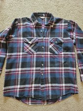 Vintage Winter Run Brand Flannel Shirt Men's XL Plaid Made in USA Heavyweight