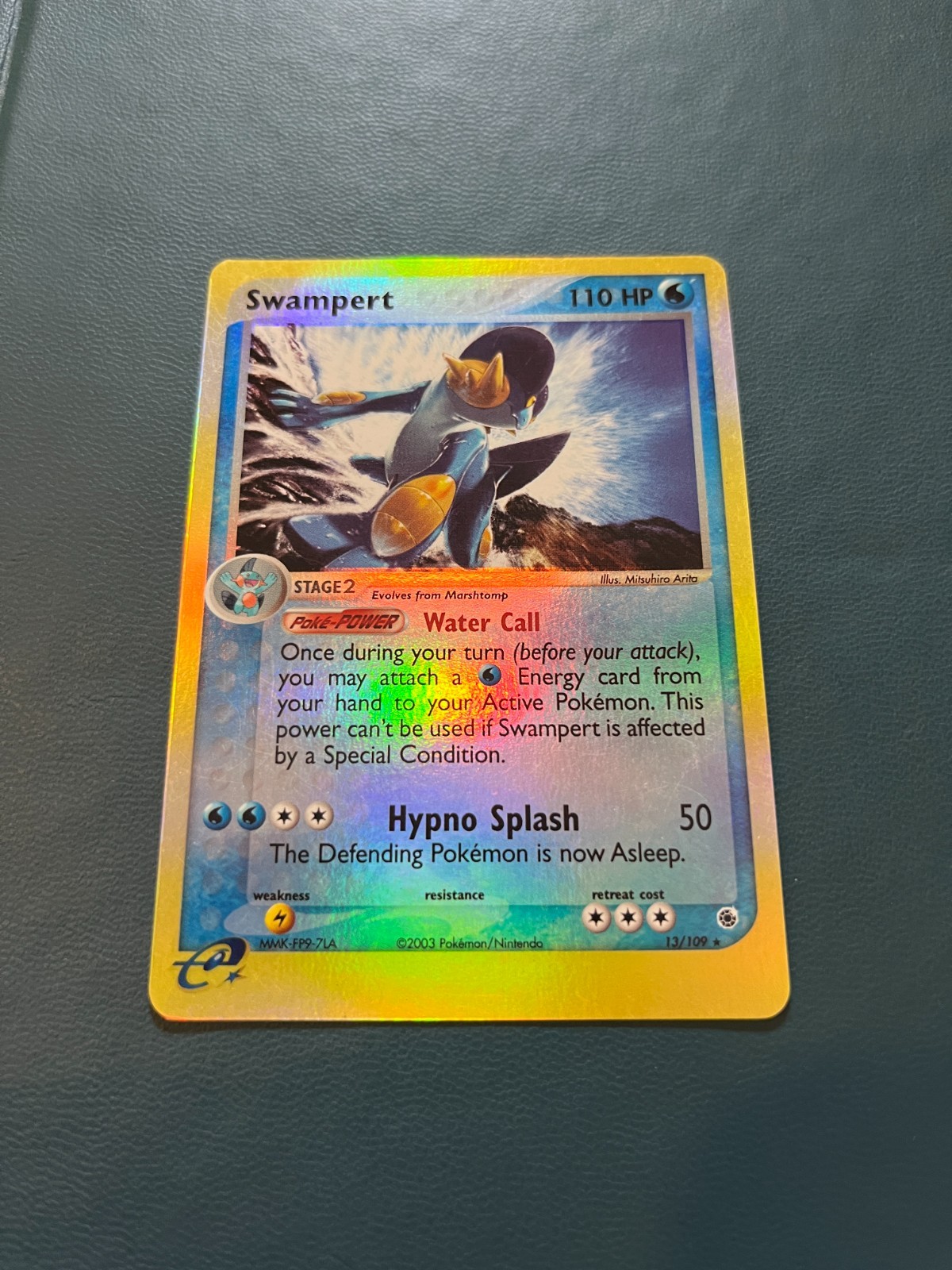 Swampert 13/109 Ruby and Sapphire Reverse Holo: Amazing NM Condition