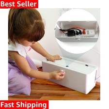 Power Strip Cover Box - Effectively Baby Proofs Power Strip with Patented Dua...
