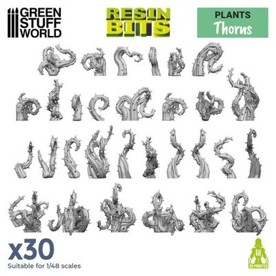 Green Stuff World Dornen Set (30) Resin Gelände models Plants Thorns 3D Druckset