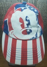 Disney Parks Mickey Mouse Patriotic Hat Cap Red White Blue Youth Snapback 54-57