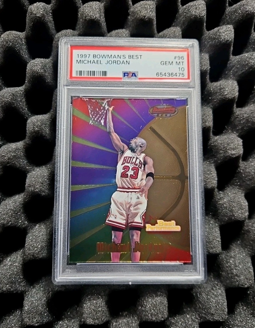 1997 Michael Jordan Bowman’s Best PSA 10 GEM MINT #96 RARE FOIL INSERT POP 192🔥