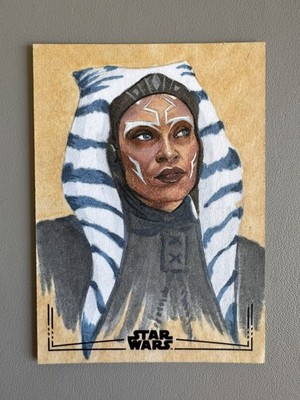 2025 Topps Star Wars Galaxy Ahsoka Tano - Black Foil Sketch 1/1