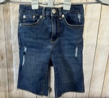 Levi  s Girls Highrise Bike Short Denim, Cut Off Jean, 8 Reg With Adjust Waist