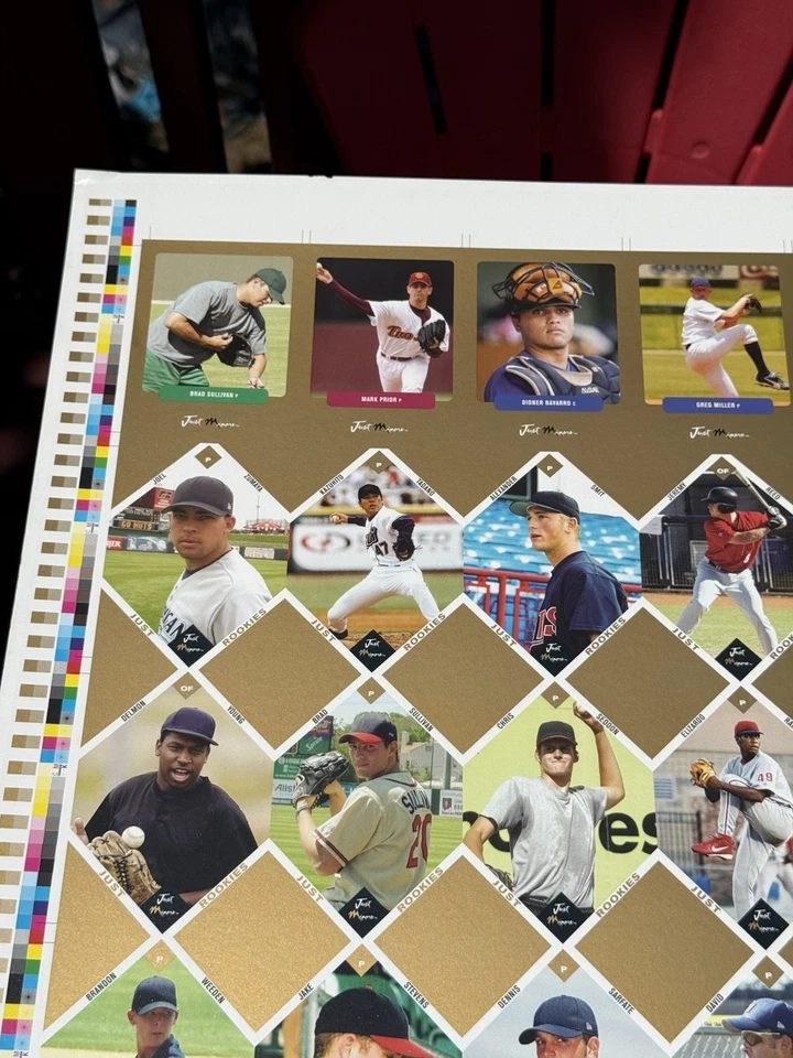 RARO! 2003 Just Memorabilia Folha OURO SEM CORTES 28x40 Hamels Felix Hernandez Cano - Imagem 2 de 4