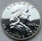 1963 Proof Franklin Half Dollar 90% Silver-INV#8432