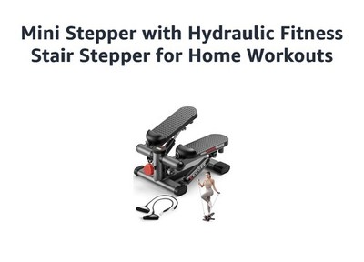 Mini Stepper With Resistance Bands, Stair Stepper For Home Excercise, Step Track