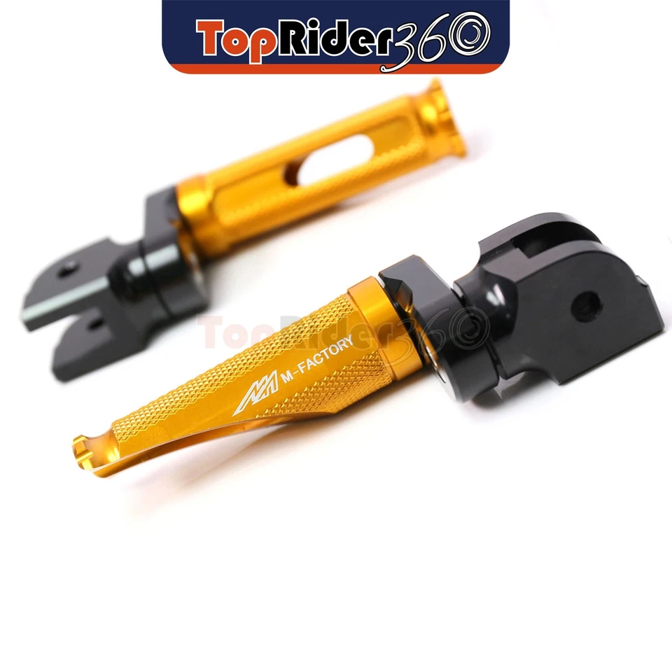 GOLD Front Foot Pegs 25mm Lower Shinobi For Honda CBR1100XX GOLDbird 96-07 06 05 - Image 2 of 4