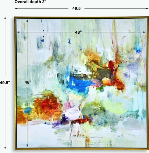 Uttermost 32328 In The Beginning 50" x 50" Framed Abstract - MultiColor - Picture 5 of 6