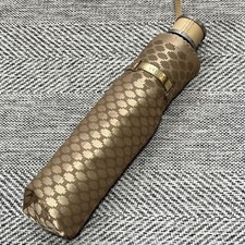 Celine Women Vintage Triomphe All-Over Pattern Folding Umbrella For Both Sunny A
