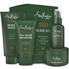 SheaMoisture Beard Kit for Men Beard Wash, Conditioning Beard Oil, Full Be