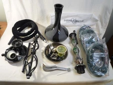 2 Hookah Sets 4 Hose AND 1 Hose each 25+'' TALL (incl. vase) Shisha Sahara