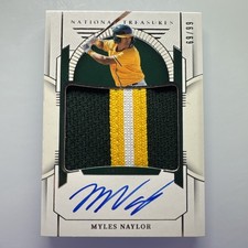 2024 National Treasures Myles Naylor Tri-Colored  Patch Auto /99