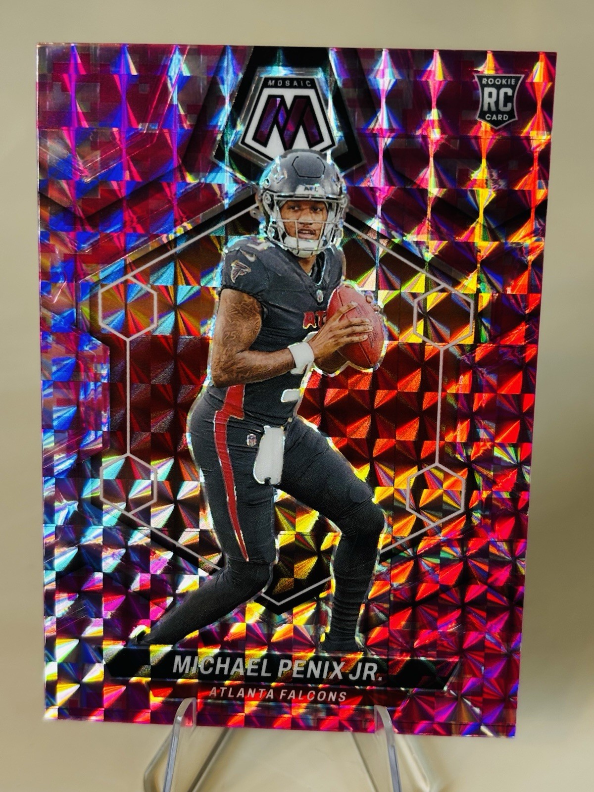 2024 Panini Mosaic - Rookies Michael Penix Jr. #308 Camo Pink Mosaic Prizm (RC)