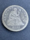 1856 Seated Liberty Quarter  25 Cents 90% Silver Coin  Mint