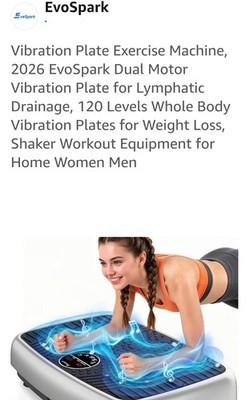 EvoSpark Vibration Plate Exercise Machine 2026 Dual Motor- Brand New *No Remote