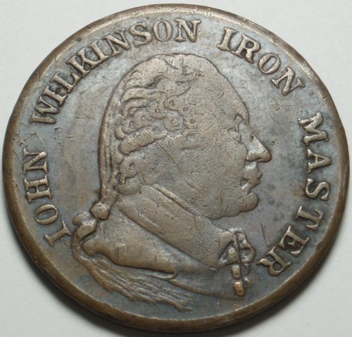 1790 Great Britain UNLISTED! VULCAN Variety WILKINSON IRON MASTER "Conder" TOKEN