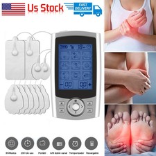 TENS Unit Muscle Stimulator Dual Channel 36 Modes 10 Pads Kit 20H Rechargeable