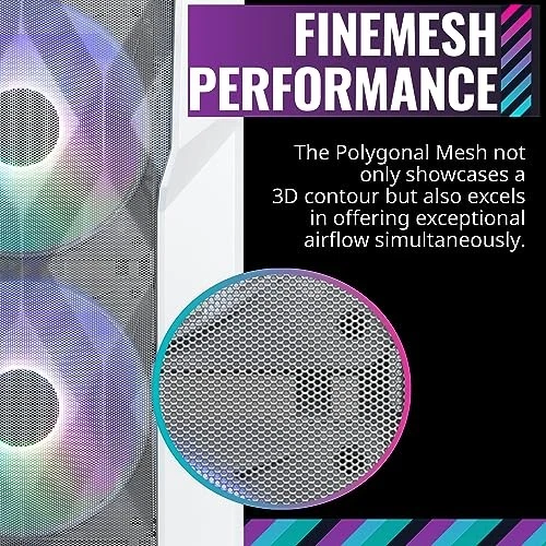 Cooler Master Td500 Mesh V2 White Mid Tower Case With Argb Fans And Usb Type C" - Image 2 of 4