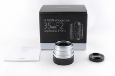 Voigtlander ULTRON Vintage Line 35mm F2 Type II VM Silver w/Box -Near Mint-